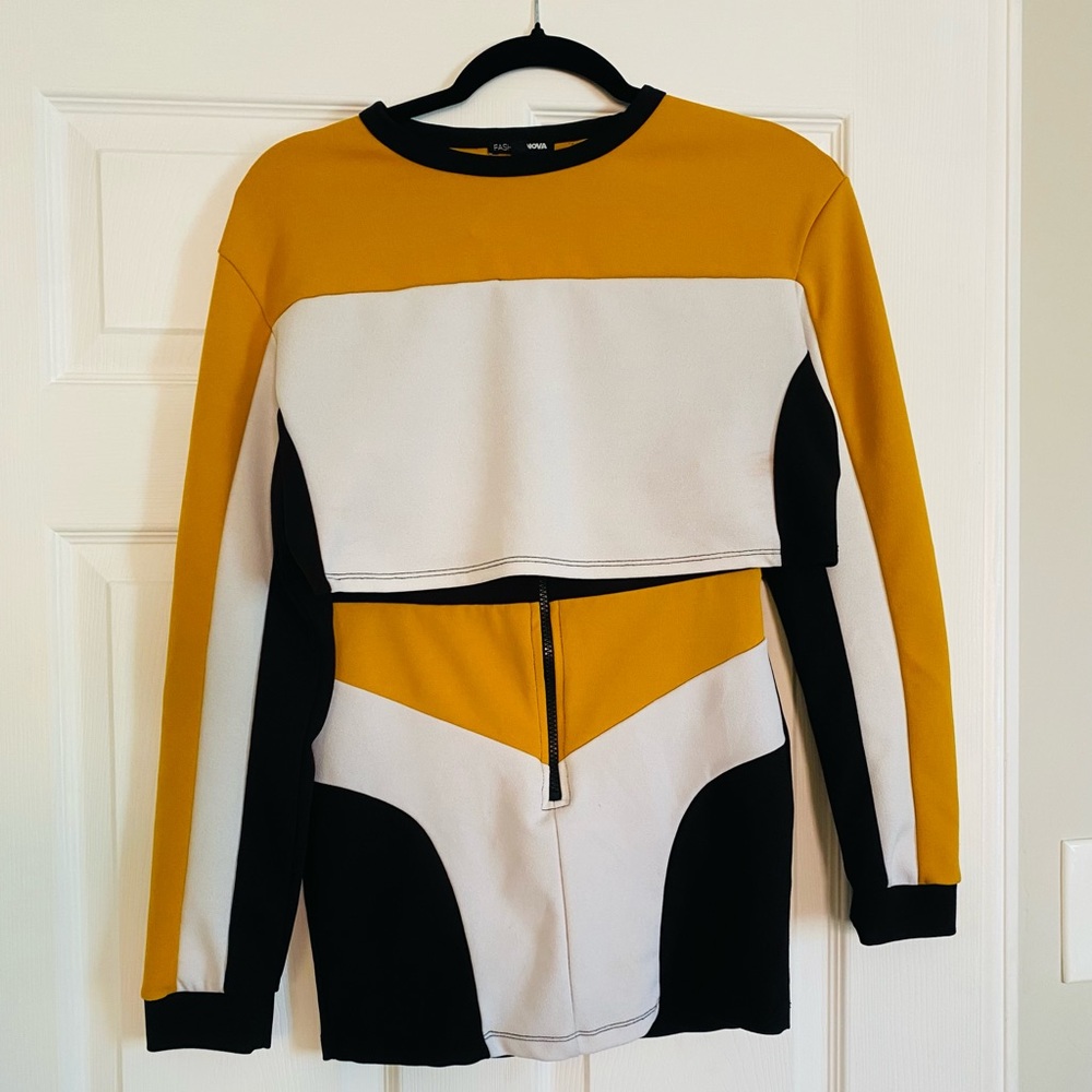 Matching Crop Top and Mini Skirt Set